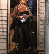 Jennifer Lawrence Filming Joy on February 19, 2015